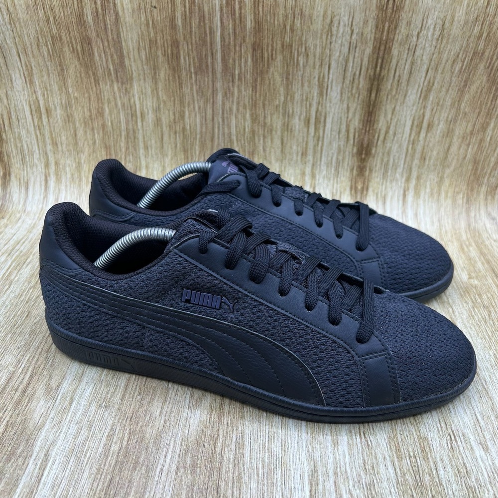 Puma Smash Knit C Men's Size 11 Black Knit Sneakers Low Top Athletic 365458-03